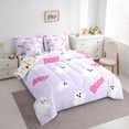thumbnail image 2 of Manfei Cartoon Ghost 7 Pieces Full Size Bedding Sets,Dark Aesthetic Halloween Full Size Bed in a Bag,Halloween Reversible, 2 of 7