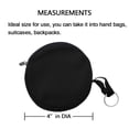 thumbnail image 2 of Aspire 6-Pack Cotton Canvas Round Keychain Pouches, Coin Purses, Black Earbud Pouch, 4 Inch, 2 of 7