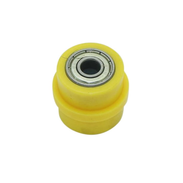 Rodillo de polea de cadena de motocicleta Macarena 8mm Caucho y hierro Amarillo