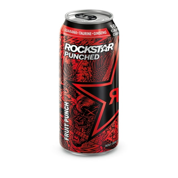 Rockstar Punched Fruit Punch Energy Drink, 473mL can, 473mL