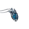 thumbnail image 2 of Fiaya Women Gothic Heart Pendant Necklace Anatomical Cage Chain Dark Romance Jewelry for Halloween Party Statement Choker Blue, 2 of 8
