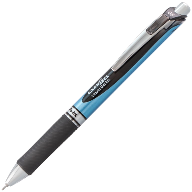 Pentel EnerGel RTX Gel Pens, Medium 0.7mm, Black & Blue, 5 Count photo 2
