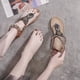 thumbnail image 5 of Zapatos de mujer Verano Estilo étnico Playa Playa Bohemio Vintage Con cuentas Tacones bajos Sandalias romanas Wmkox8yii  shkj1117, 5 of 6