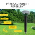 thumbnail image 6 of Solar Mole Repellent Ultrasonic, 4 Pc Round Stakes, Mole Repellent Solar Powered, Rodent Repellent Outdoor, Snake RepellentforYard, Lawn Garden Use, 6 of 8