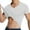 White, variant on Yteetum Red Shirts for Men Summer Solid Color V-Neck Pullover T-Shirt Tops Men's Fitness and Outdoor Seamless Stretch Comfortable Lightweight Tight Tops