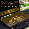 thumbnail image 5 of Vicllax Charcoal Grill with Side Tables Barbecue BBQ Smoker for Patio Cooking Camping Picnic, 5 of 9