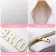 thumbnail image 3 of Bolsa de maquillaje Oudain Bride and Groom de piel sintética blanca, 2 unidades, 3 of 7