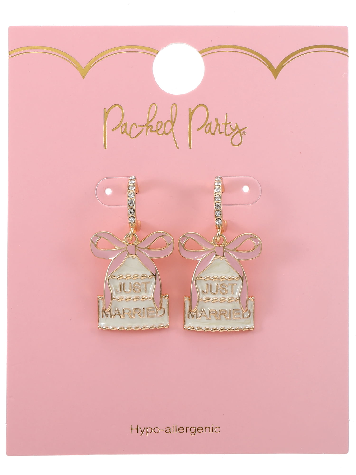 Packed Party Just Married Earrings, 1 Pair