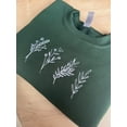 thumbnail image 3 of Botanical Wildflowers Embroidered Sweatshirt, 3 of 4