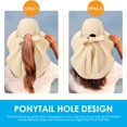 thumbnail image 5 of Minzimin Womens Sun Hat UV Protection, Foldable Waterproof Wide Brim Bucket Hats with Neck Flap for Summer Beach Fishing Hiking, 5 of 7
