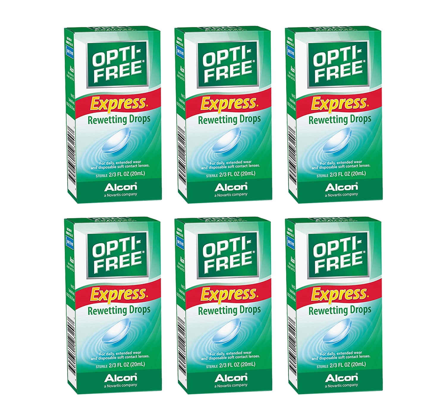OptiFree Express Sterile Rewetting Drops For Contact Lenses, Economy