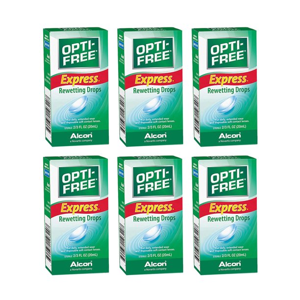 OptiFree Express Sterile Rewetting Drops For Contact Lenses, Economy