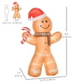 thumbnail image 3 of HOMCOM 8 Pi Gonflable Gingerbread Man Affichage de Vacances en Plein Air avec Lumières, 3 of 10