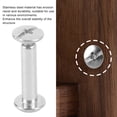 thumbnail image 3 of 100 Sets Chicago Screw Leather Rivets, Stainless Steel M2 Rivet Set Flat Round Hex Socket Head Stud Set for Construction Woodworking, Metal Binding Screws Post Nail Rivet Button, 3 of 7