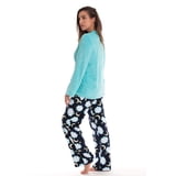 Just Love Women's Plush Pajama Set - Red Holiday Print, Super Soft Fleece (Medium)