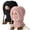 Pink, variant on Tauxra Fleece Lined Balaclava Face Mask Hat for Women Winter Windproof Knitted Hat and Scarf Combo All in One for Cold Weather Outdoor Activities