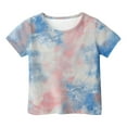 thumbnail image 3 of Cnuiaeg Girls T Shirts Girls' Tie Dye Print Short Sleeve T Shirt Summer Fashion Casual Round Neck Tee for Toddler & Kids Size:6-7 Years, 3 of 4