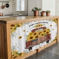 thumbnail image 6 of Sunflower Truck Tier Curtains 24 Inch Length, Yellow Flowers Summer Botanical Watercolor Cafe Short Curtains for Bathroom Over Sink, Small Kitchen Curtain Light Filtering Drapes 2 Panels 27.5"Wx24"L, 6 of 8