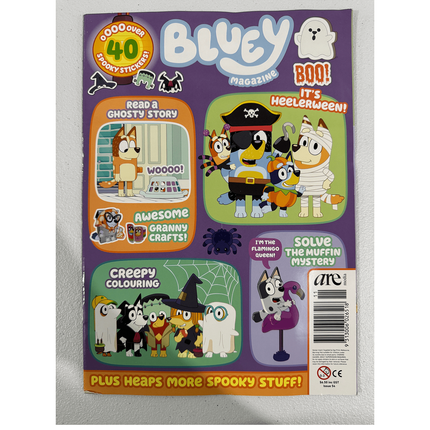 Bluey Magazine 6-Pack Bundle for Kids with Reusable Stickers – Fun Activities & Games – Ages 3+