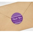 thumbnail image 2 of Darling Souvenir Round 45 Pcs Polka Dot Thank You Stickers Wedding Personalized Bride Groom Names And Date Envelope Seals-Violet, 2 of 3