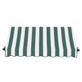thumbnail image 3 of Awntech 6.38 Ft Charleston Sloped Fixed Awning with Scrolled Iron Arms (76.5in x 36in x 36in), Forest/White Stripe, 3 of 3