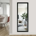 thumbnail image 2 of Floor Mirror Wall Mounted Leaning Hanging Rectangle Black 52"x16", 2 of 9