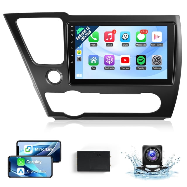 Estéreo para auto Naifay de 9" IPS con Wireless CarPlay y Android Auto