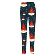 thumbnail image 6 of Christmas Fall Polyester Ankle-Length Spandex Floral Leggings for Women Blue Women's Day Autumn And Winter Artistic Splash Printed Soft Stretchy Pants S, 6 of 6