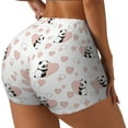 thumbnail image 2 of Vsdgher Heart Panda print Workout Shorts for Women Seamless Soft Smooth Gym Yoga Scrunch Active Exercise Fitness Shorts, 2 of 8