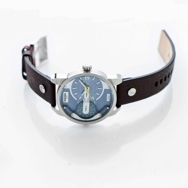 Diesel Men s Mini Daddy DZ7321 Brown Leather Quartz Watch