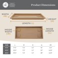thumbnail image 2 of The HC Companies Venetian Rectangular Plant Tray, Plastic Drip Saucer, Clay, 2 of 9