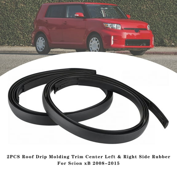 2PCS Roof Drip Molding Trim Center Left & Right Side Rubber For Scion xB