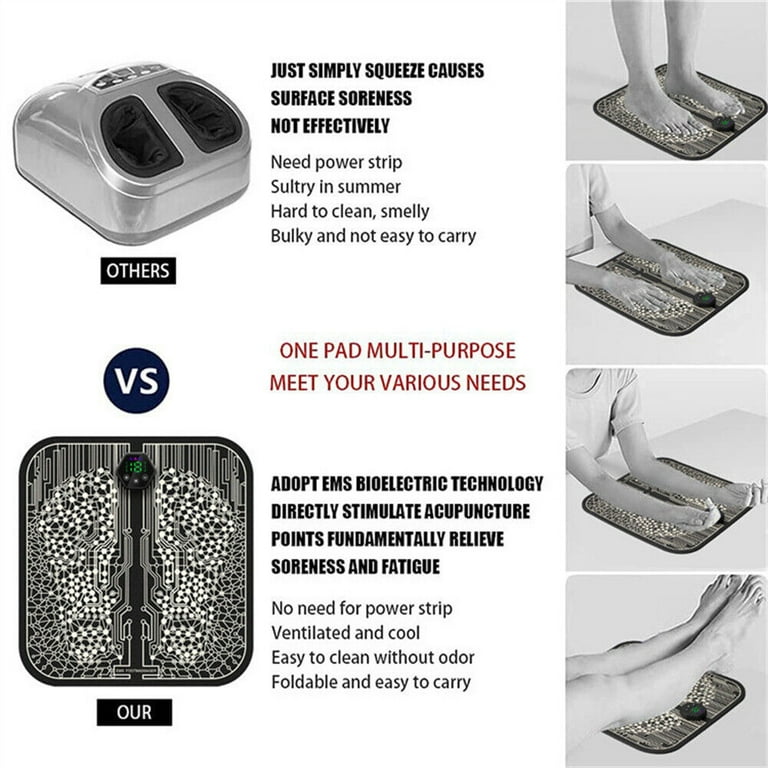 Foot Massager Mat Pulse Acupoints Stimulator Vibration Massage Pad USB  Tools