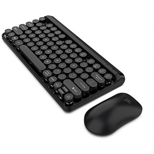 Accessories for Computer L100 2.4GHz Ultrathin Wireless Keyboard Mouse Set Black Color : Black
