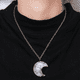 thumbnail image 3 of Collar con colgante de cristal natural con forma de luna y árbol de la vida, colgante de Reiki de piedra natural de cuarzo rosa, 3 of 5