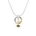 thumbnail image 2 of Delight Jewelry Goldtone Stemmed Rose Live Ring Charm Necklace, 18", 2 of 4