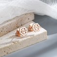 thumbnail image 1 of Pendientes De Plata Clásica Tory Burch Doble T Joyería Chapado En Oro De 18 Quilates Redondos TB Para Damas, 1 of 4
