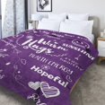 thumbnail image 6 of Kainsy Get Well Soon Blanket Gifts for Women Warm Hugs Throw Blankets for Girls Encouragement Compassion Purple Flannel Fleece Healing Blanket Gift for Friend Daughter Sister Colleague(30"x40"), 6 of 8