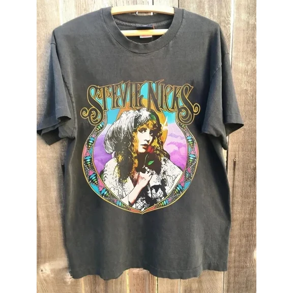 Stevie Nicks Vintage Tour Shirt Charcoal Music Fan Tee