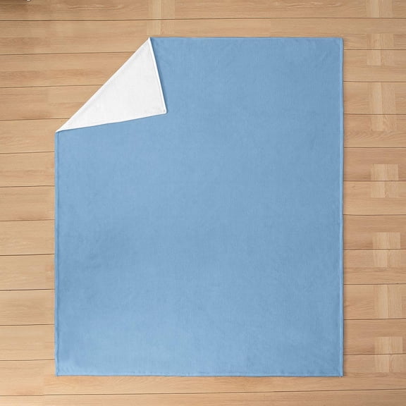 Blue Plush Fleece Blanket for Bed and Couch Soft Warm Throw Blanket for All Season