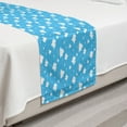 thumbnail image 2 of Sky Blue Bed Runner, Fluffy Clouds Day Time Illustration Cheerful Heavenly Cartoon, Decorative Accent Bedding Scarf for Hotels Homes and Guestrooms, Twin, Deep Sky Blue and White, by Ambesonne, 2 of 2