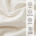 thumbnail image 6 of Twin Comforter Set, Bed in a Bag Ivory White 5-Pieces, Botanical Pattern, All Season Comfortable Seersucker Bedding with Comforter, Sheets, Pillowcase & Shams (Twin, 66"x86"), 6 of 16
