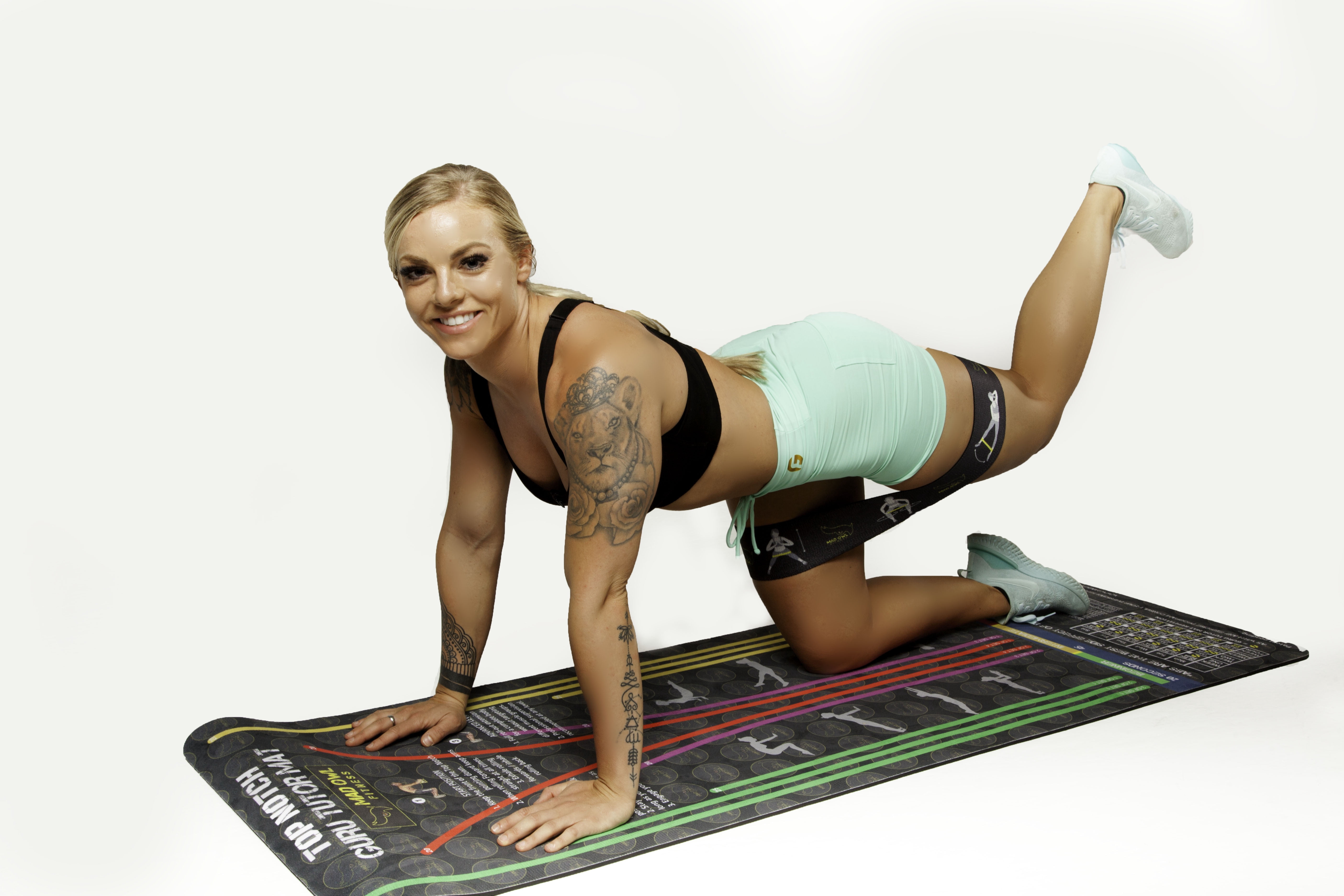 Mad Owl Fitness Gear, Guru Tutor Yoga Mat Strengthening & Non-Slip Lightweight and Portable Exercise Mat for Women/Men Home, Pilates, & Floor Exercises & Moisture-Resistant