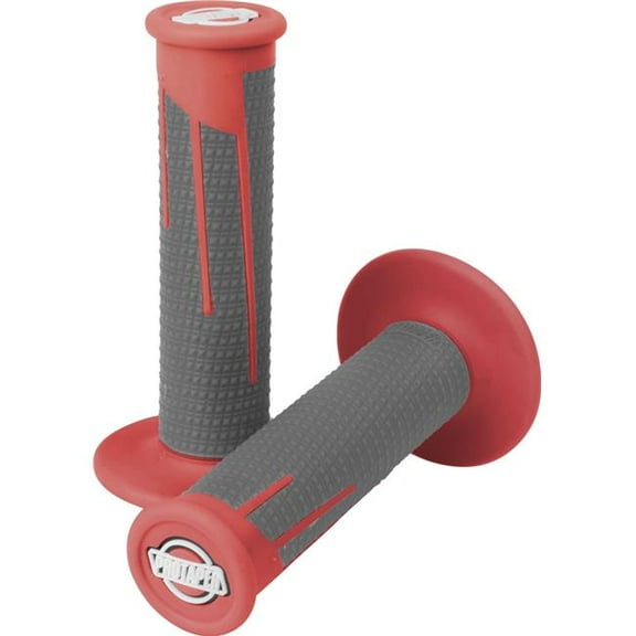 ProTaper Clamp-On Full Diamond Red/Gray Grips (021687)