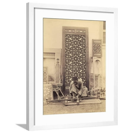 Wood Turning, Egypt, C.1870-90 Framed Print Wall Art By G.