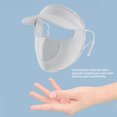 thumbnail image 4 of Máscara Mujer Sombrero de protección solar Transpirable Seda de hielo Sol para verano Gris claro Gris, 4 of 5