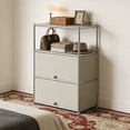 thumbnail image 6 of Innovaze 4-Tier Metal Accent Storage Cabinet with Adjustable Shelf, Metal Organizer for Home, Apartment & Office, Beige Gray, 6 of 7