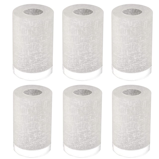 Sustitutos de pantalla de vidrio Sewterolyn White Linen, paquete de 6