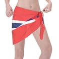 thumbnail image 7 of Swimsuit Coverups For Women Norway Flag Sarong Beach Bikini Wrap Sheer Short Skirt Chiffon Scarf For Swimwear, 7 of 7