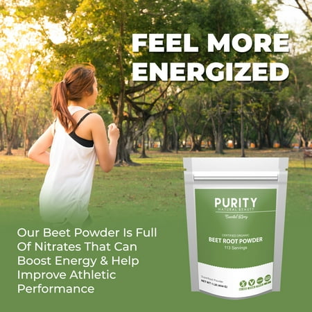 Organic Beet Root Powder - Beetroot Extract - Beet Root Juice Supplements Rich in Nitric Oxides for Energy Booster, Super Beats Flavor for Delicious Smoothie, Vegan Friendly, Water Soluble (Pack of 3)